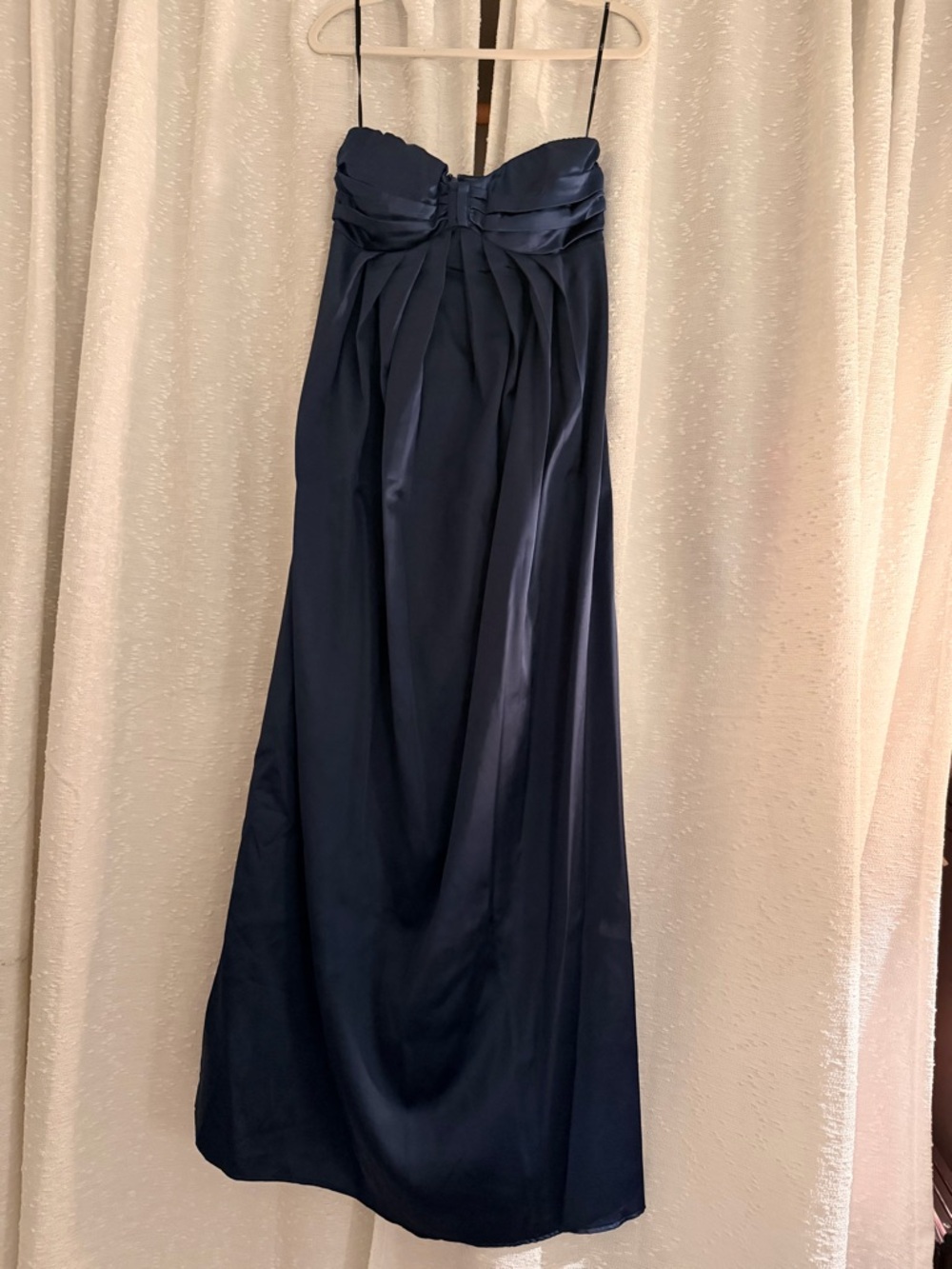 Lulu's Navy Strapless Satin Maxi!!!